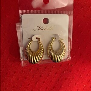 Michele Gold Hoop Earrings